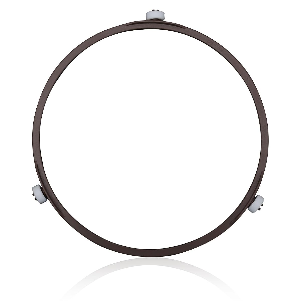 Anneau de support marron-gris pour micro-ondes, équipé de trois roulettes rotatives