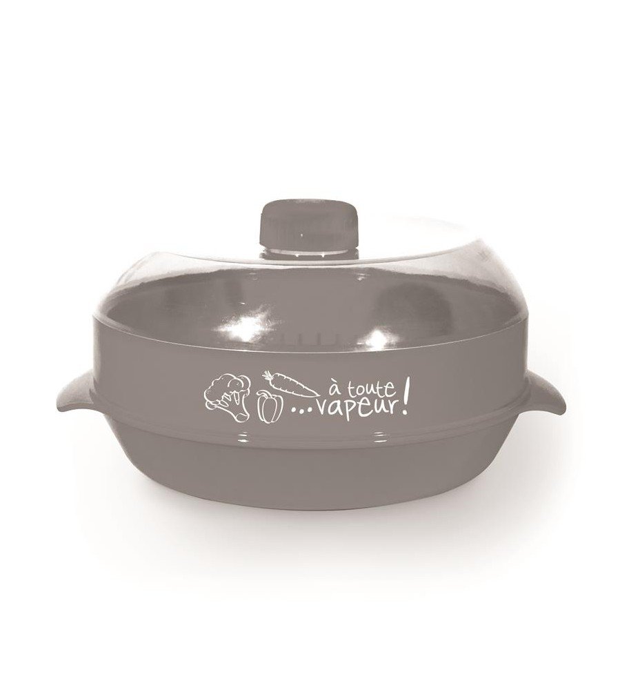 Cuiseur vapeur Cook Concept en plastique avec panier, réservoir d’eau et couvercle pour micro-ondes