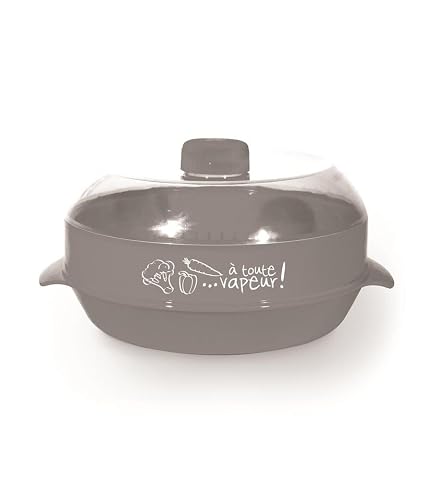 Cuiseur vapeur Cook Concept en plastique avec panier, réservoir d’eau et couvercle pour micro-ondes