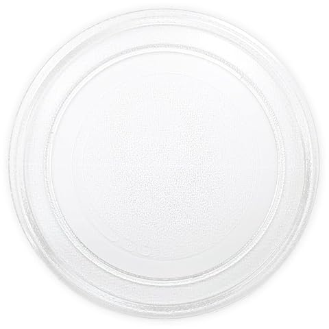 Plateau tournant rond en verre transparent de 245 mm posé sur un plan de travail de cuisine