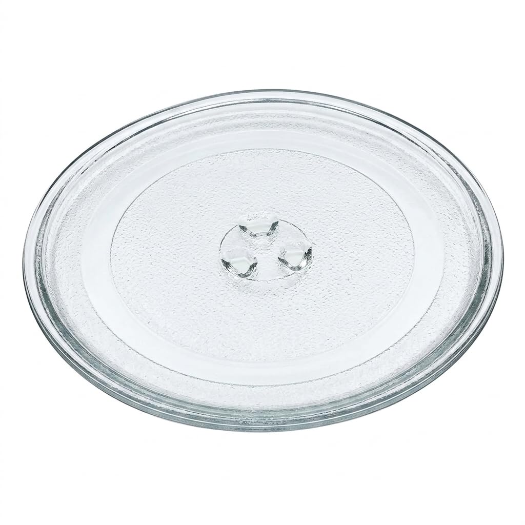 Plateau tournant en verre blanc de 245 mm avec trois fixateurs pour micro-ondes