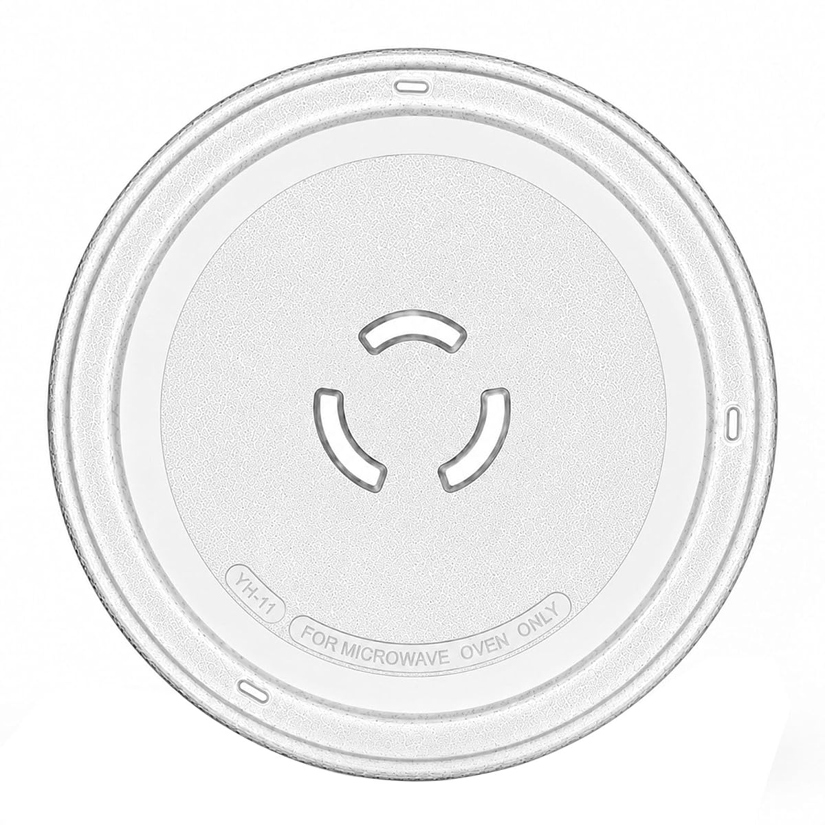 Plateau tournant de remplacement en verre transparent de 25 cm avec fixation centrale à trois points